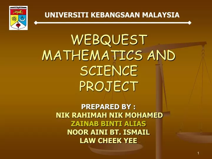 webquest mathematics and science project