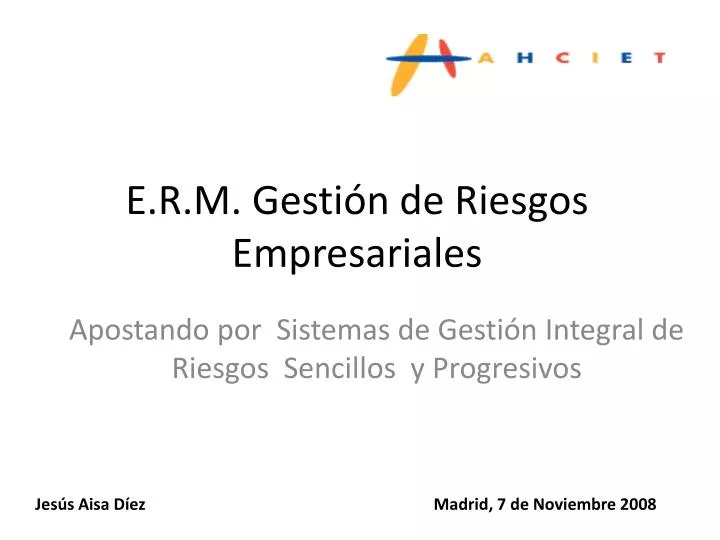 e r m gesti n de riesgos empresariales