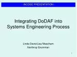 Integrating DoDAF into Systems Engineering Process - slide 1