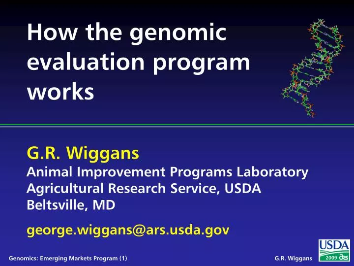 how the genomic evaluation program works