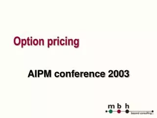 Option pricing