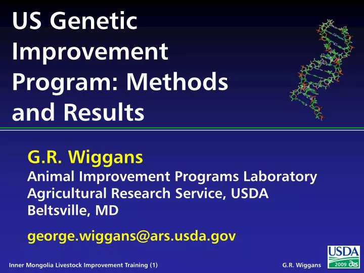 us genetic improvement program methods and results