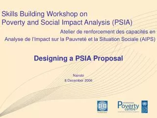 Skills Building Workshop on Poverty and Social Impact Analysis (PSIA)