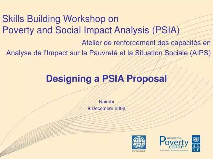 skills building workshop on poverty and social impact analysis psia