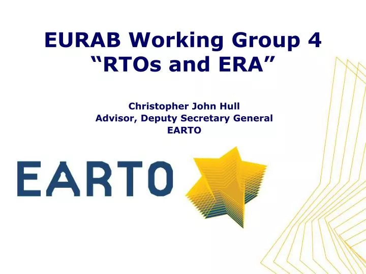 eurab working group 4 rtos and era