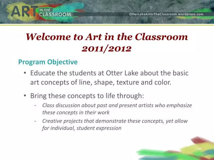 welcome to art in the classroom 2011 2012
