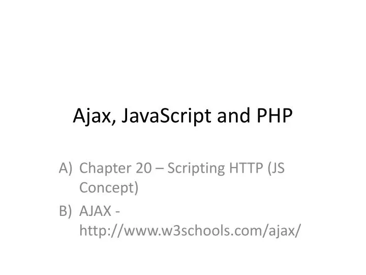 ajax javascript and php