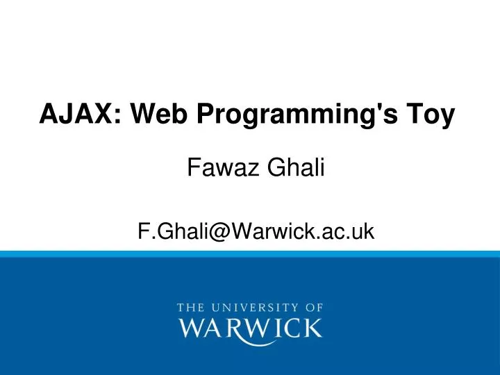 ajax web programming s toy