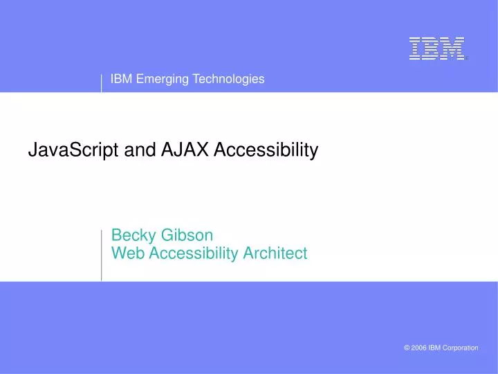 javascript and ajax accessibility