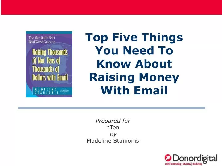 top five things you need to know about raising money with email