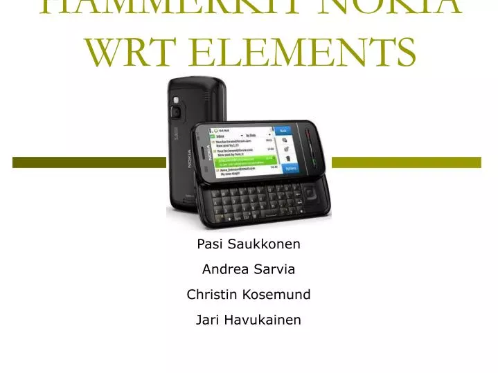 hammerkit nokia wrt elements