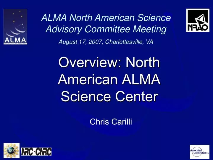 overview north american alma science center