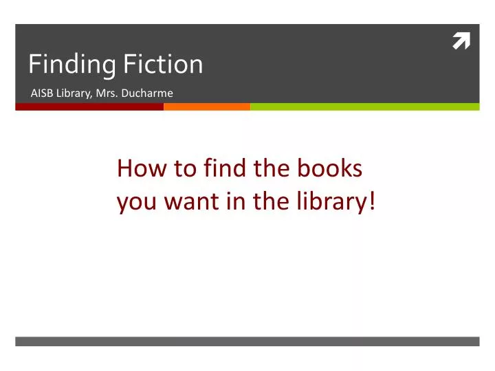 finding fiction