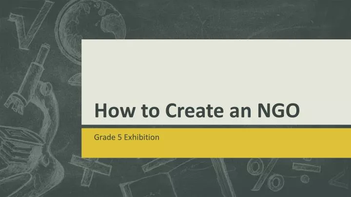how to create an ngo