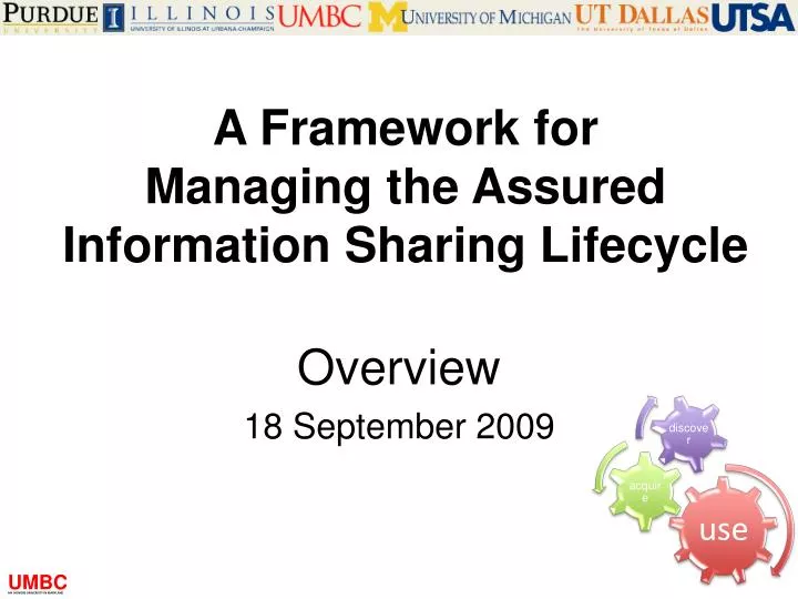 a framework for managing the assured information sharing lifecycle