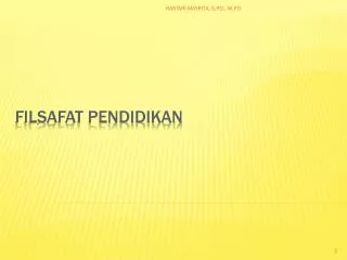 filsafat pendidikan