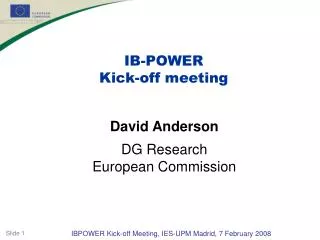 IB-POWER Kick-off meeting