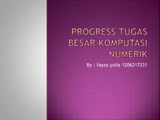 progress tugas besar komputasi numerik