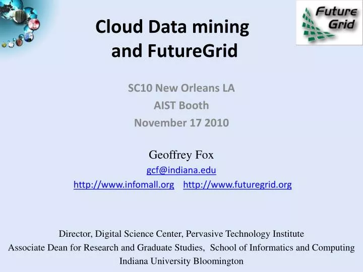 cloud data mining and futuregrid