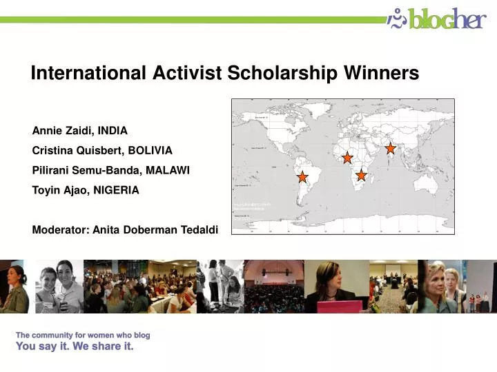 international activist scholarship winners