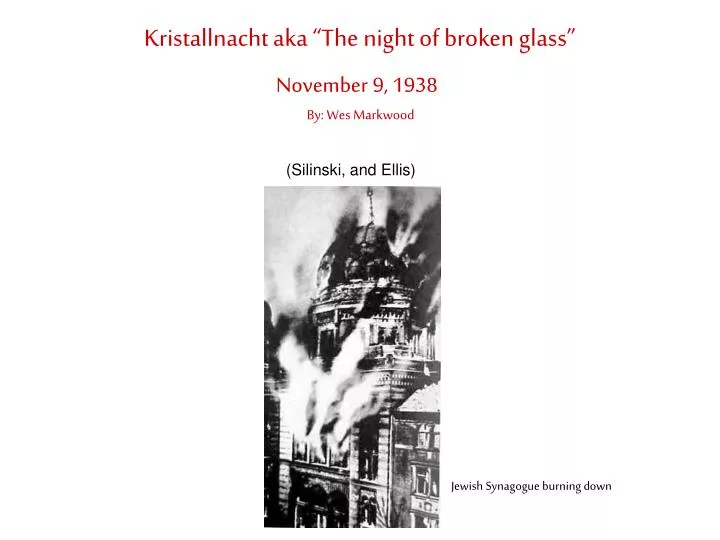 kristallnacht aka the night of broken glass