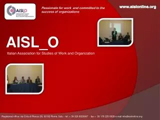 AISL_O Italian Association for Studies of Work and Organization