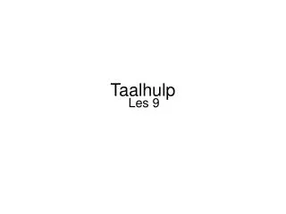 taalhulp