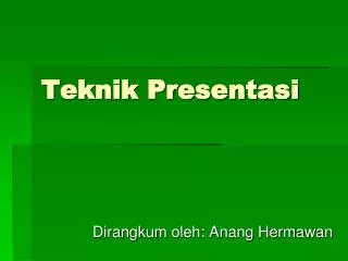 teknik presentasi