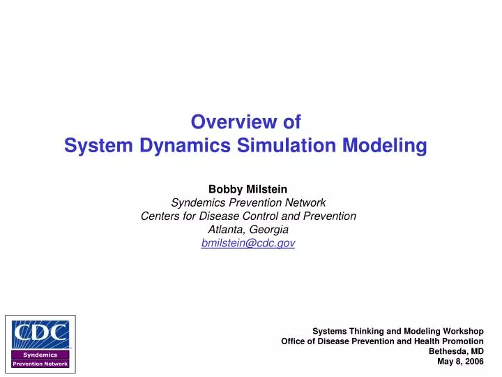 overview of system dynamics simulation modeling
