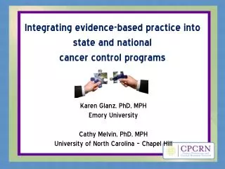 Integrating evidence-based practice into state and national cancer control programs