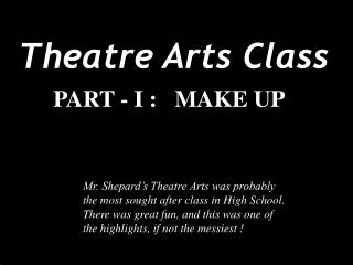 Theatre Arts Class