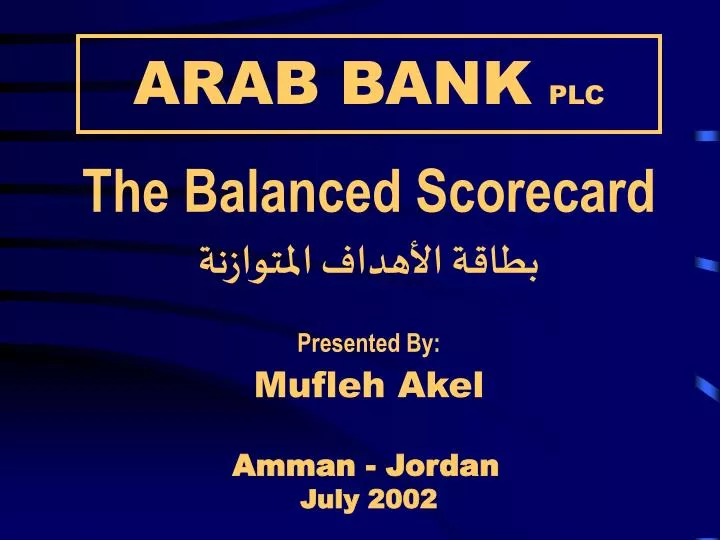 arab bank plc