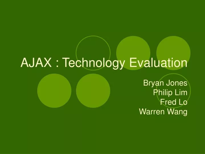ajax technology evaluation