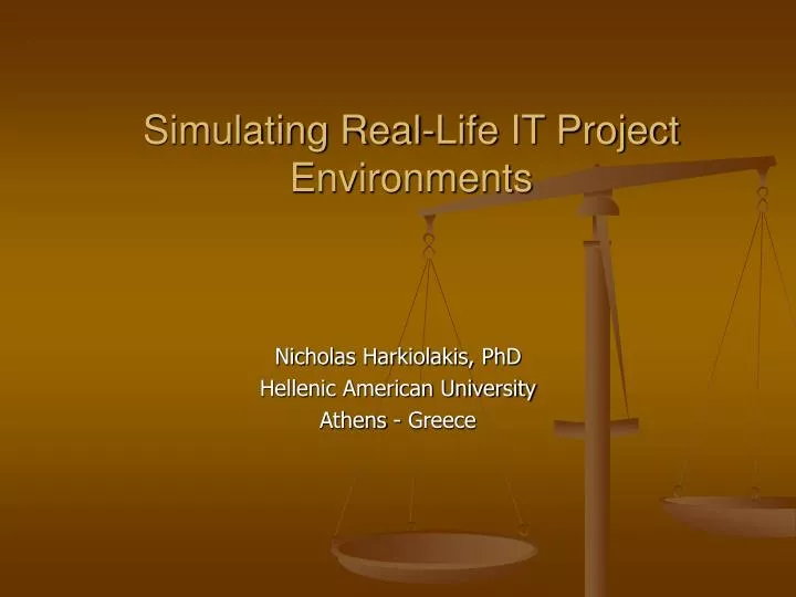 simulating real life it project environments
