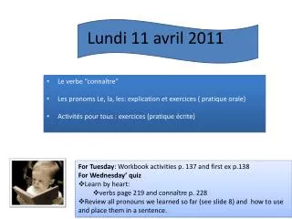 lundi 11 avril 2011