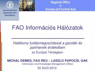 fao inform ci s h l zatok