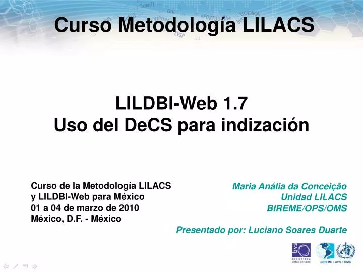 lildbi web 1 7 uso del decs para indizaci n