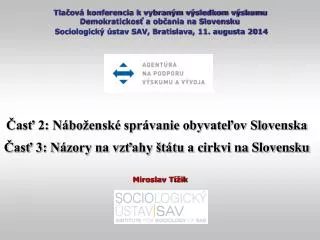 as 2 n bo ensk spr vanie obyvate ov slovenska as 3 n zory na vz ahy t tu a cirkvi na slovensku