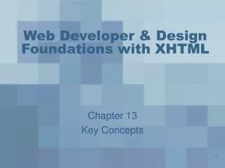 web developer design foundations with xhtml