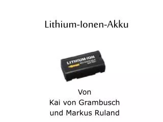 lithium ionen akku
