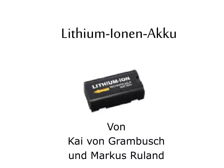 lithium ionen akku