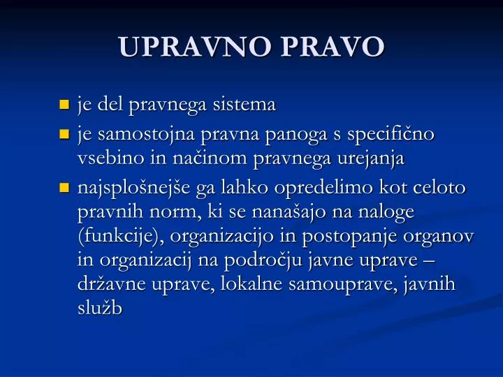 upravno pravo