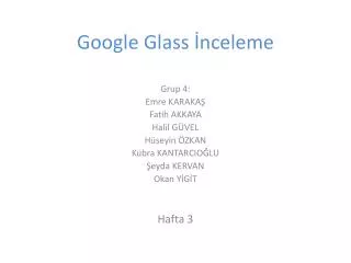Google Glass İnceleme