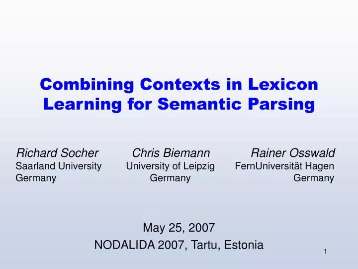 combining contexts in lexicon learning for semantic parsing