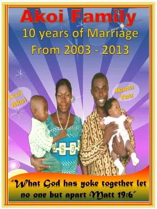10 years of Marriage From 2003 - 2013