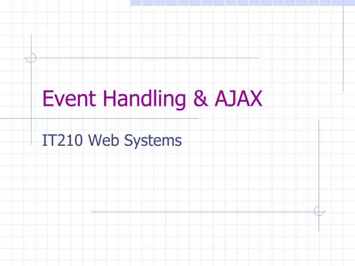 event handling ajax