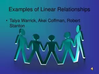 Examples of Linear Relationships