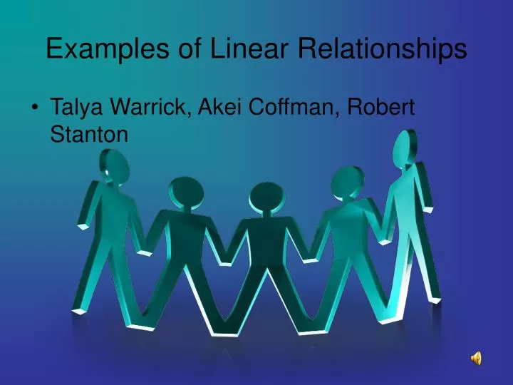 examples of linear relationships