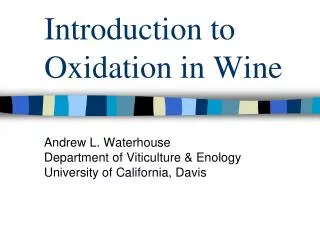 Introduction to Oxidation in Wine