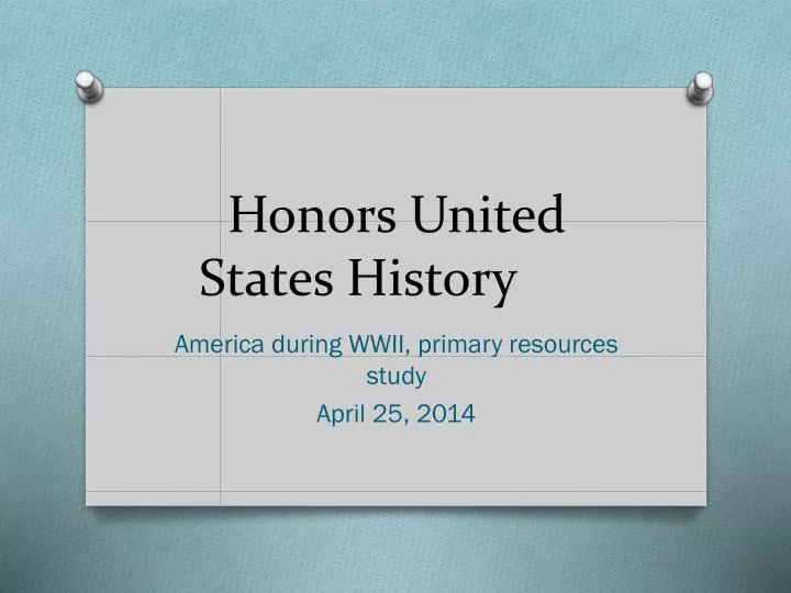 honors united states history